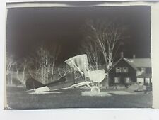 Old Photo Negative Antique Airplane 1920s picture