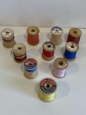 Vintage Coats & Clark’s Wood Spools of Thread Lot of 10 picture
