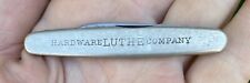 Old Vintage Antique LUTHE HARDWARE COMPANY DES MOINES Iowa Store Pocket Knife picture