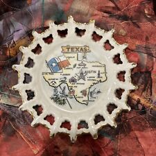 Vintage souvenir plate Texas picture