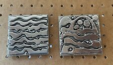 Vintage 1960`s DON DRUMM Mid Century Mod Abstract Aluminum Coasters picture