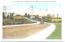 VINTAGE POSTCARD 1915 VIEW OF THE DRIVE ON YOUNGSTOWN WARREN AND CLEVELAND picture