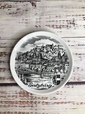 Miniature SOUVENIR PLATE Austria Salzburg Art Vintage Decor picture