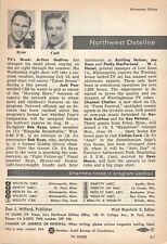 1955 TV ARTICLE~BOB RYAN RINGSIDE ROUNDTABLE WTCN~CLELLAN CARD @ Excelsior Park picture