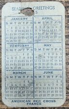 1917  Wallet Calendar, American Red Cross France. World War One era. picture