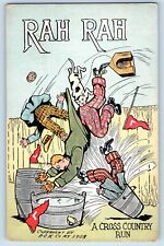 Artist Signed Postcard Comic Humor Rah Rah A Cross Country Run c1910's Antique picture
