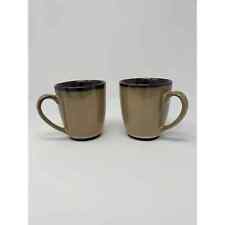 Set Of 2 Sango Nova Brown Stoneware 10 oz Coffee Mug Cup 4933 (A) picture