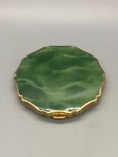 Vtg 1950's Stratton Compact Green Gold Mirror 1950's Vanity Pat 764125 Gorgeous picture