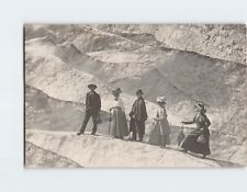 Postcard Vintage Photo of People Climbing Rock Mountain picture