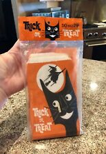 Vintage New Old Stock Halloween Trick Or Treat Bags Black Cat 1960’s Rare picture