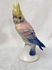 German Porcelain Hand Painted Parrot  Figurine by Unterweissbach picture