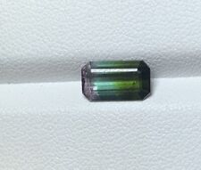 1.7  CT’s Natural Cut Emerald Shape Bi Color Tourmaline Loss Gemstone From Afg picture