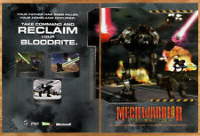 Mech Warrior 4 Vengeance Microsoft - 2 Page Game Print Ad Poster Promo Art 2000 picture