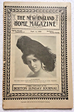 Antique 1900 New England Home Magazine Boston Sunday Journal picture