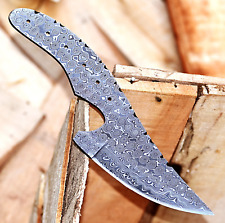 Hand Forged Damascus Steel Blade Blank Custom HandMade Hunting Knife 2761 picture