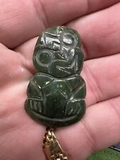 Antique Authentic New Zealand Hei Tiki Bead 39.7 x 24.1 x 4.6 mm collectible picture