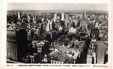NYC RPPC Northwest From Chrysler Aerial Frange 1940 NY  picture