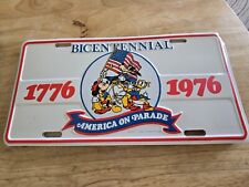 Vintage Walt Disney Mickey Bicentennial License Plate America Parade 1976 picture