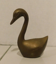 Small Vintage Brass Swan Bird picture