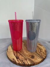 Starbucks Studded Tumbler Set: Hot Pink and Silver  (2019 Holiday Collection) picture