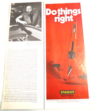 1971 Print Ad Stanley Tools Slimknife Retracts for Safety Slices Do things right picture