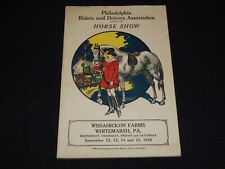 1928 SEPTEMBER PHILADELPHIA RIDERS & DRIVERS HORSE SHOW PROGRAM - J 7496 picture