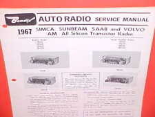 1967 VOLVO 1800S SIMCA SUNBEAM ALPINE TIGER SAAB BENDIX AM RADIO SERVICE MANUAL picture