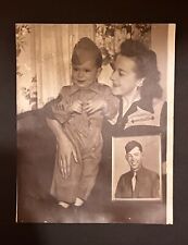 Vintage Military Baby Mommy Photograph 11”x 13.5” picture