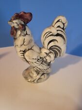 Black And White Ceramic Rooster Figurine 6