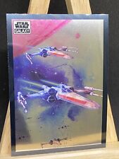 2022 Topps Chrome Star Wars Galaxy #12 X-wing Starfighters picture