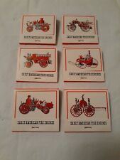 Lot of 6 Diamond King Size Early American Fire Engines Matchbooks Unused picture