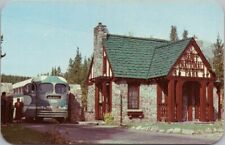 c1950s BANFF NATIONAL PARK Alberta Canada Postcard Entrance Gate View / Chrome picture