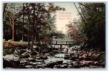 Pelham Massachusetts Postcard Rustic Bridge Orient Exterior 1908 Vintage Antique picture