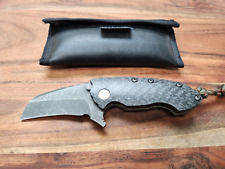Carbon Fiber & Anodized Titanium Direware Hawkbill Blade Custom Folder Knife picture