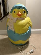 Vintage 1993 Carolina Enterprises- Easter Chick in Egg Lighted Blow Mold 22” picture