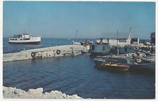 c1950s Fisherman’s Wharf Gills Rock Boats Liberty Grove Wisconsin WI Postcard picture