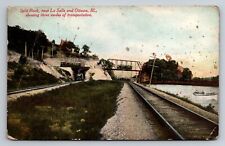 Split Rock Near La Salle And Ottawa Illinois Antique Unposted Postcard picture