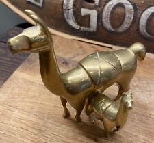 Lot Of 2 Vintage Brass Llama Figurines picture