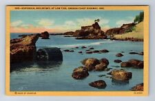 Boiler Bay OR-Oregon, Boiler Bay at Low Tide, Antique Vintage PC c1949 Postcard picture