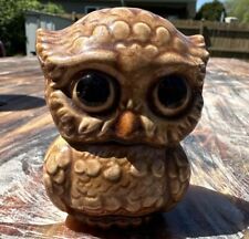 Cute Vintage Handmade Ceramic Owl 70’s 60’s One Of A Kind picture
