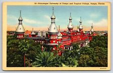 University Of Tampa 1935 Florida FL Tropical Foliage Vintage CURT TEICH Postcard picture