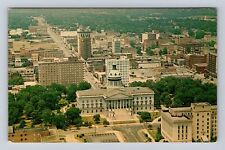 Columbia SC-South Carolina, Aerial View Of City & State House, Vintage Postcard picture