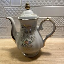 Vintage Japanese hand decorated porcelain 8” teapot. Beautiful picture
