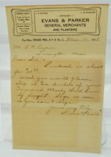 1918 letter Evans & Parker Gen Merchants to Mississippi farmer Mosby Moseby CORN picture