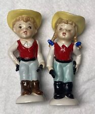 Vintage Cowboy & Cowgirl Figurines Set of 2 Japan  4 3/4