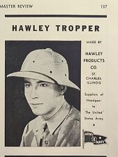 Hawley Tropper Hat St. Charles IL U. S. Army Headgear Vintage Print Ad 1944 picture