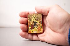 Miniature Wooden Icon With The Birth of Jesus Byzantine Icon in Gold Leaf picture