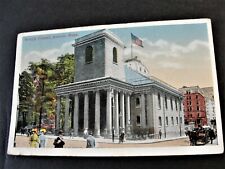 King's Chapel-Boston, Mass.-Green George Washington 1 Cent-1900s Postcard. RARE. picture
