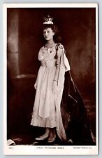 British Royalty~HRH Princess Mary in George V Coronation Robes 1911 RPPC picture