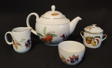 Vintage Royal Worcester EVESHAM GOLD Teapot, Creamer and Sugar Bowl MINT picture